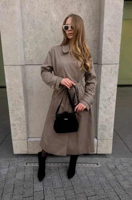 Саквояж min с широким ремнем цвет черный/крокодил — фото 2