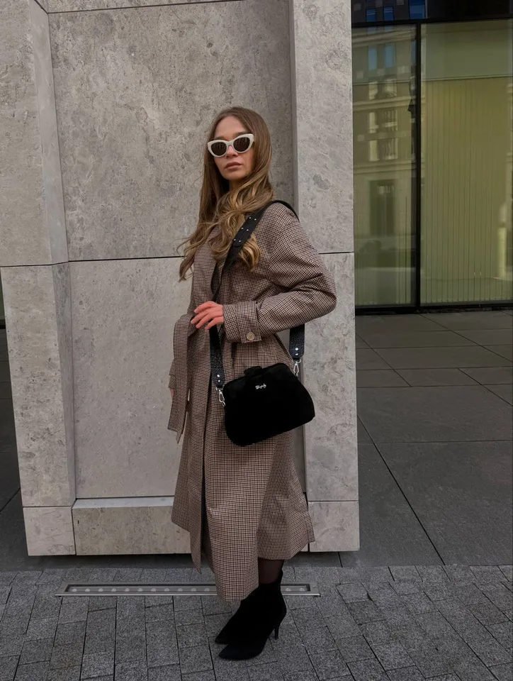 Саквояж min с широким ремнем цвет черный/крокодил — фото 6
